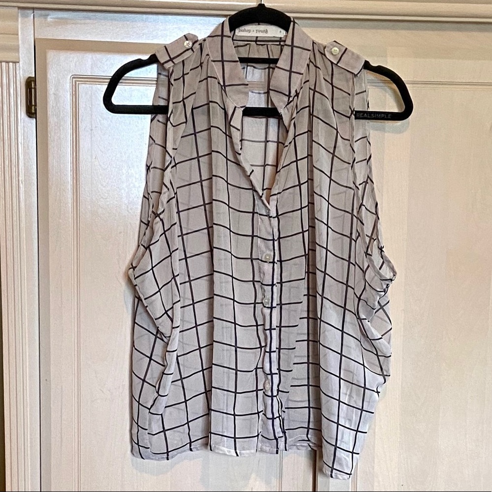 Anthropologie Bishop + Young Beige and Black Top